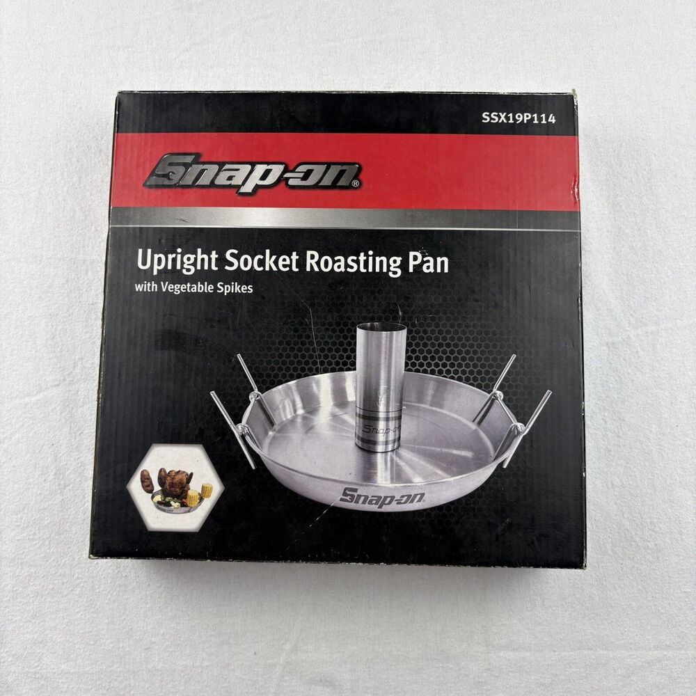 Snap On Tools Upright Socket Roasting Pan With Vegetable Spikes New Open Box